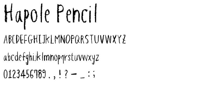 Hapole Pencil font